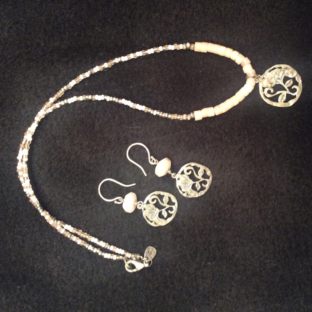 Silpada Sterling Silver Necklace and Earrings Set